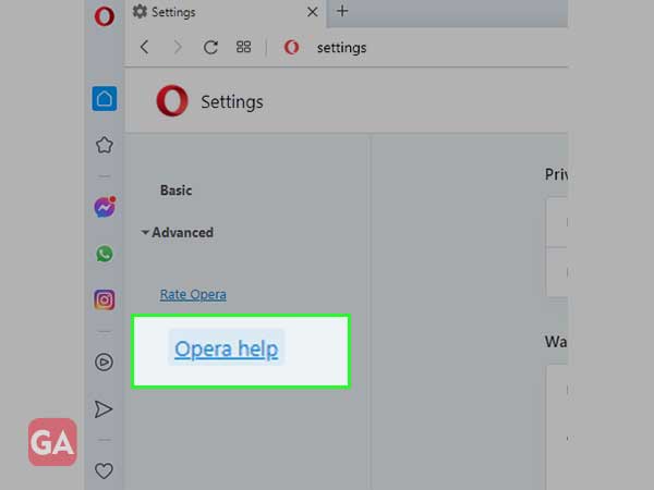  under settings, click on opera help