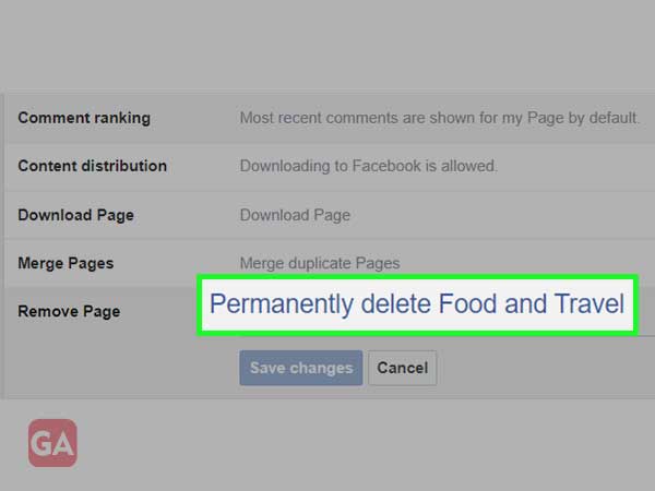 permanently delete your facebook page