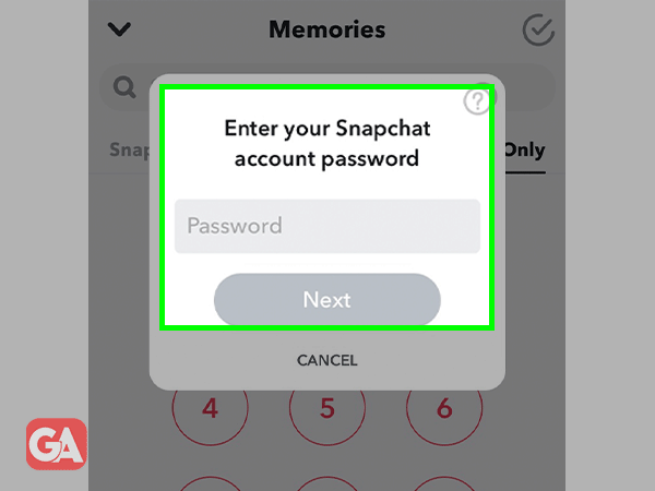 Log in to Snapchat account