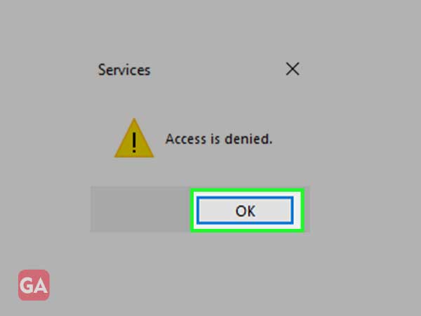 Access is denied error