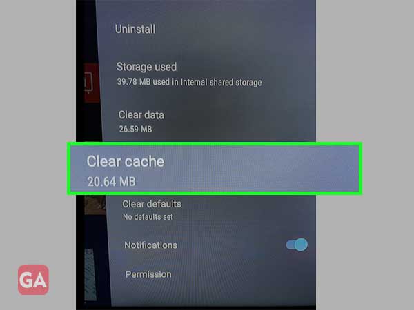 Go to Clear Cache