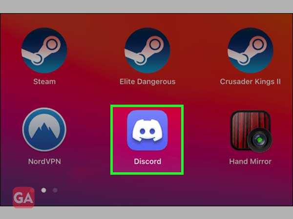 Click on the Discord icon and relaunch the app