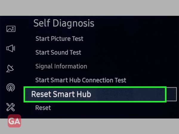 Select Reset Smart Hub