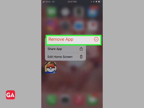Tap on Remove app