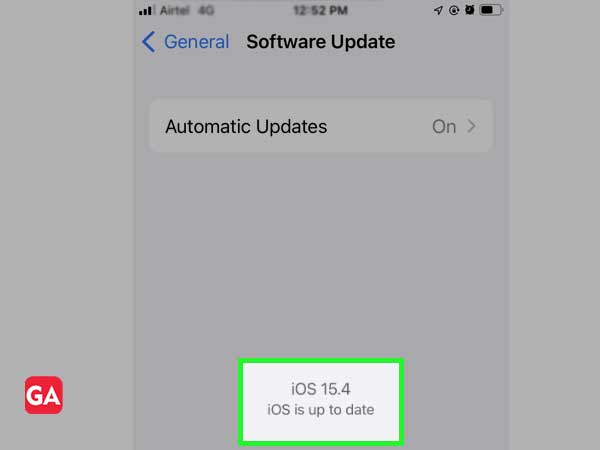 Update your software to the latest update