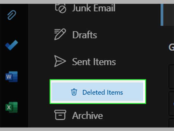 Deleted Items Folder.