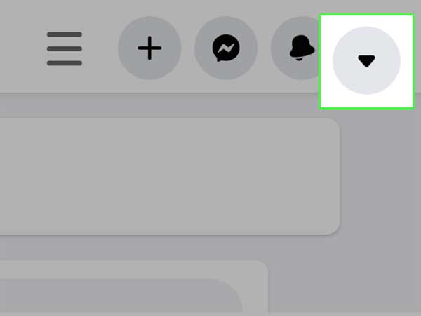 Tap on the drop-down icon.
