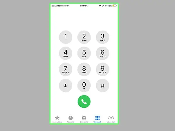 Open the dialer of your phone.