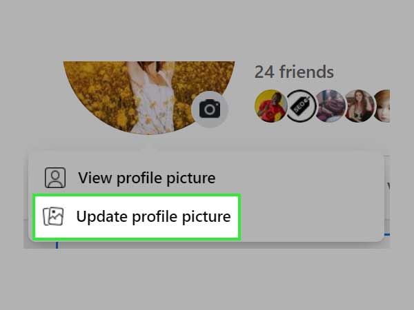  Wählen Sie Profilbild aktualisieren aus.