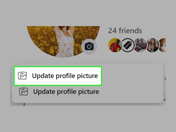  Tippen Sie auf Profilbild aktualisieren.