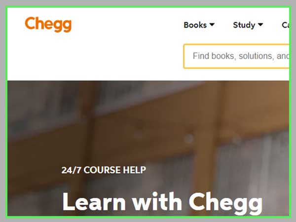 Go to the Chegg homepage.