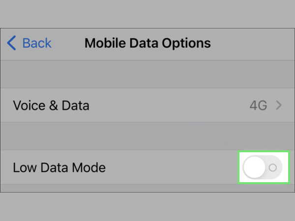 Turn off Low Data Mode.