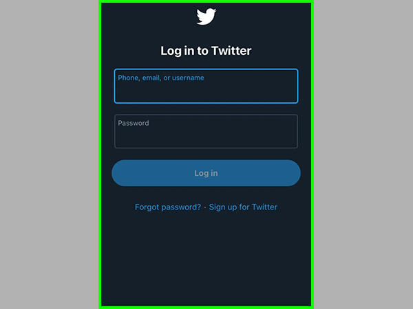 Open Twitter and log in with your account.