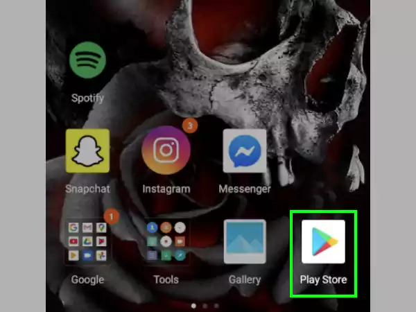 Go to the page where Spotify app is.