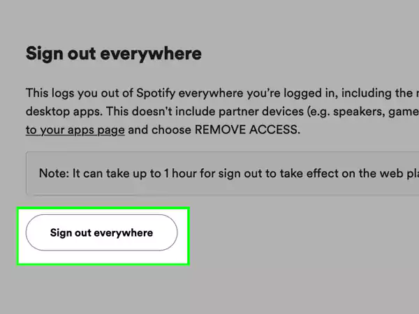 Click on Sign out Everywhere.