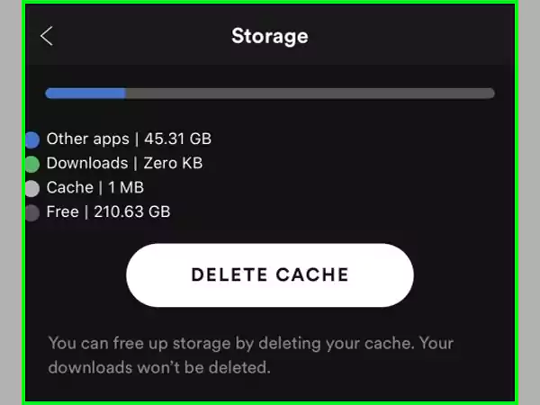 Click on Clear Cache.