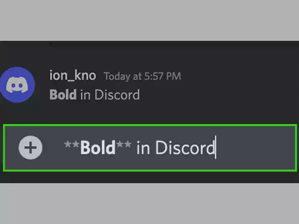 Bold text in Discord