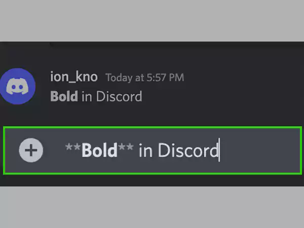 bold text in discord