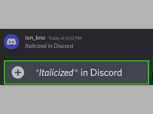 Discord font command: *your selected text* or _your selected text_