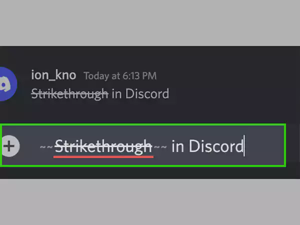 Discord font command: ~~your selected text~~