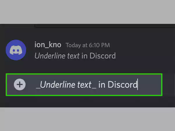 Underline text in Discord