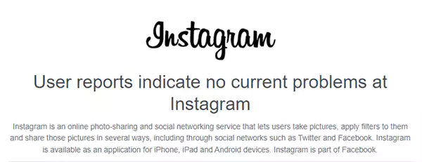 Instagram service has no issue