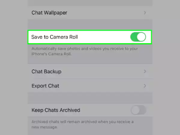 Turn on “Save To Camera Roll”