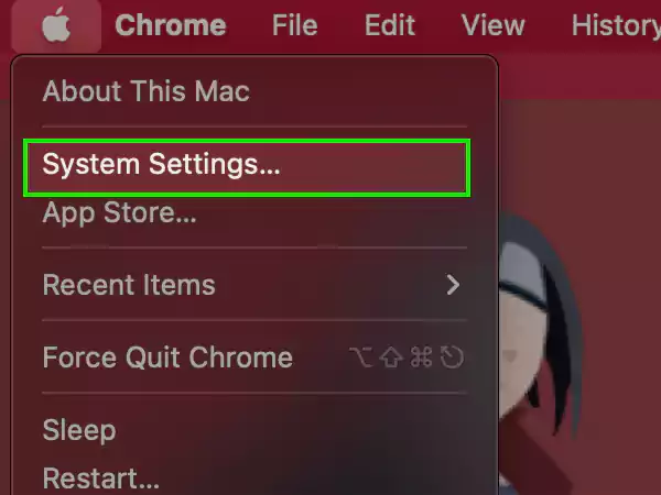 Tap on System Settings