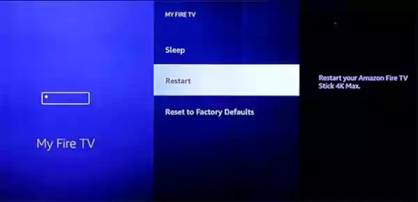 Restart Your Fire TV Stick