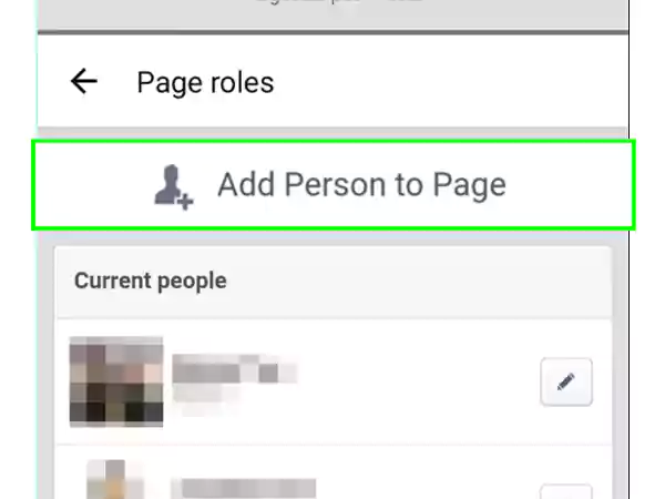 Tap on Add Person to Page