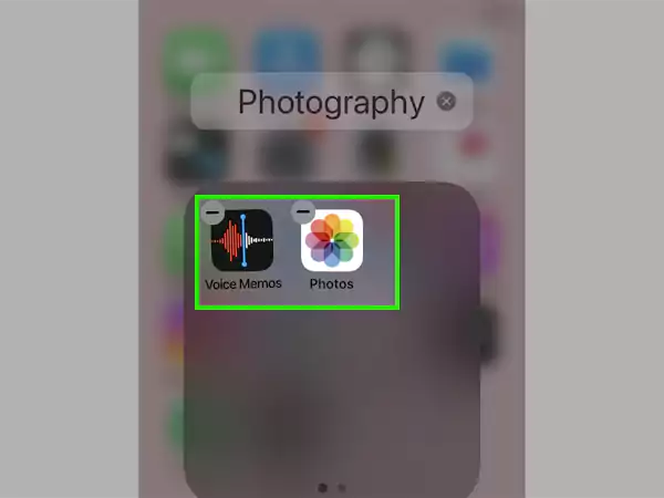 Hold and drag the app to another app.