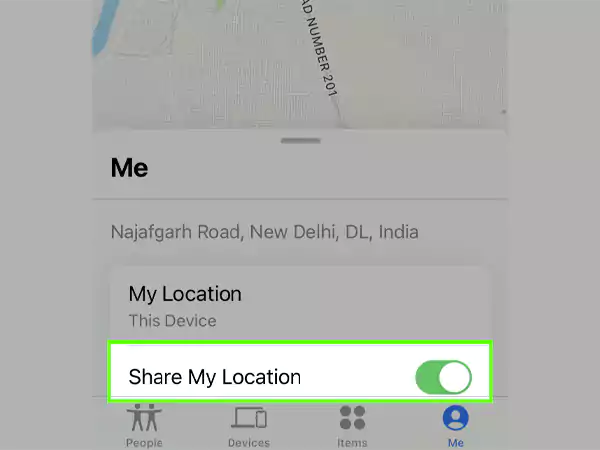 Enable Share My Location.