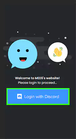 Go to MEE6s website and login to Discord
