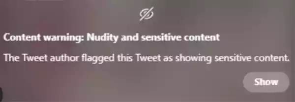 NSFW warning on Twitter