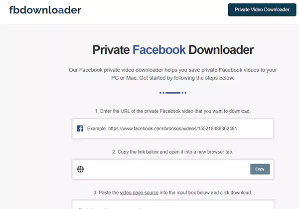 Private Facebook Downloader
