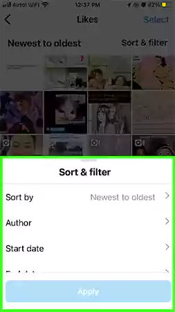 You can filter and sort the posts.