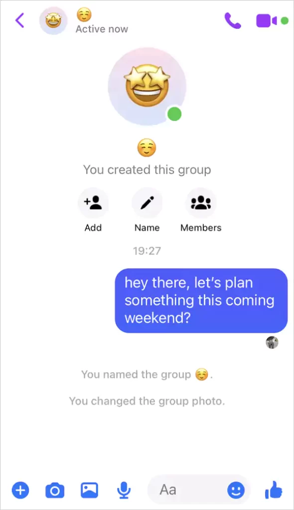 Open the group
