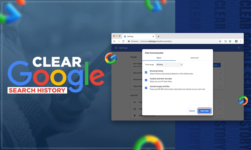 how to clear google search history