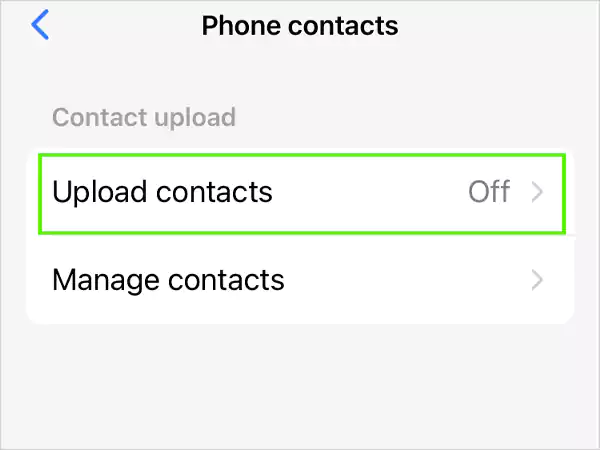Click Manage contacts.