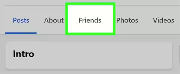 Click on the ‘Friends’ tab