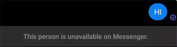 Error Message on Messenger