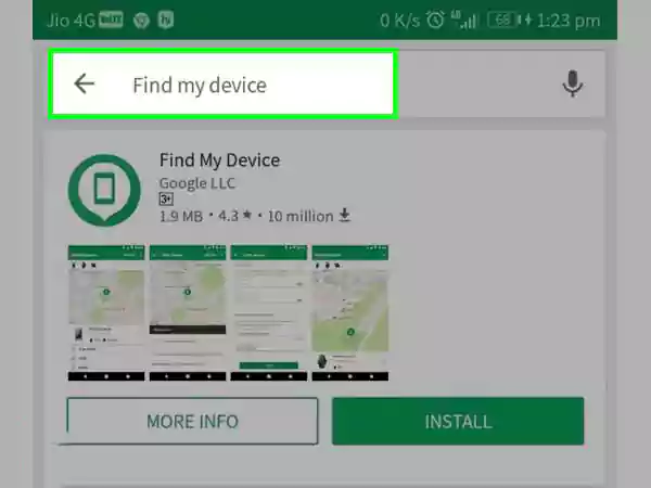 Install the Find My Device app