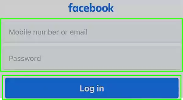 Log in to your Facebook account