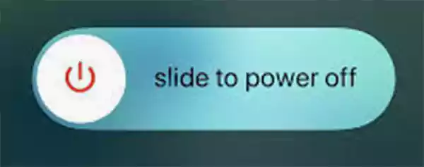 Slide to power off