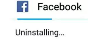 Uninstall the Facebook app