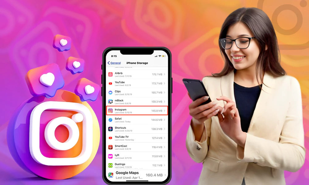 instagram cache on ios and android
