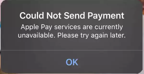 Apple pay not working error
