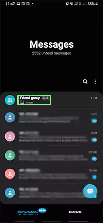 Go to the group to remove contact