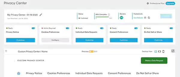 Edit Modules page