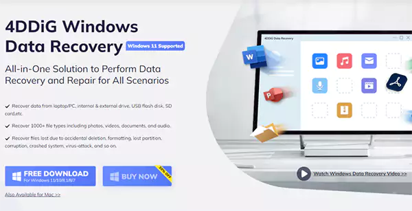 4DDiG Window Data Recovery